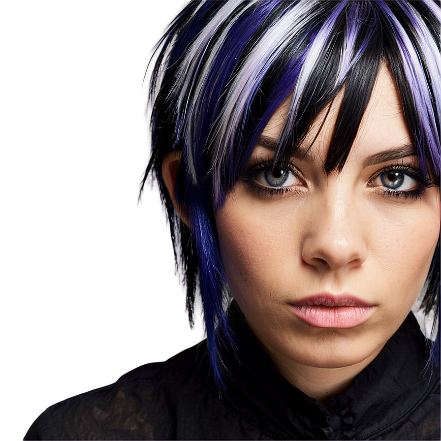 Sophisticated Emo Hairstyle Png Mds94