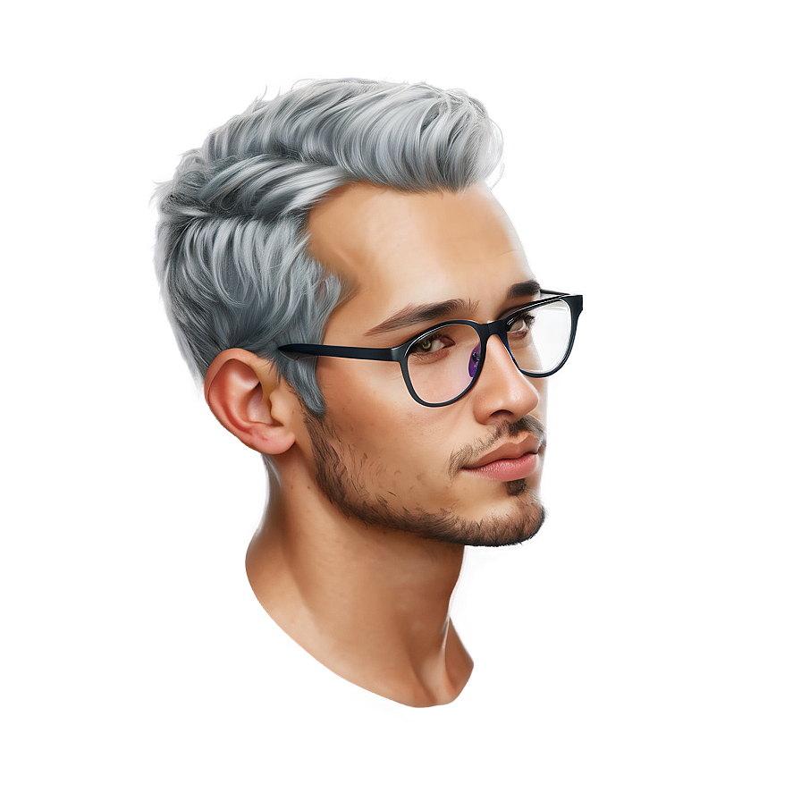 Sophisticated Grey Hair Png 9