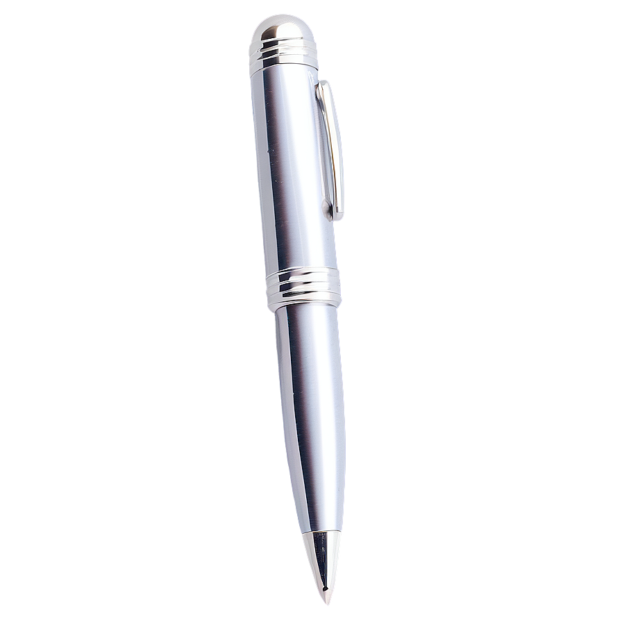 Sophisticated Silver Pen Png 05252024