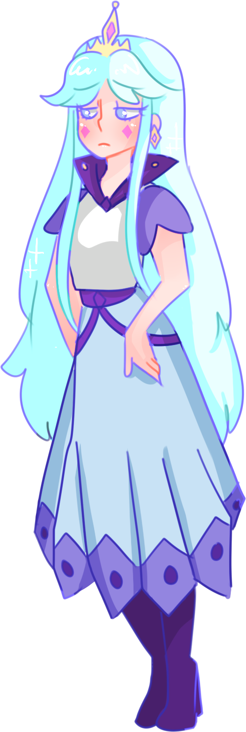 Sorrowful Blue Haired Princess