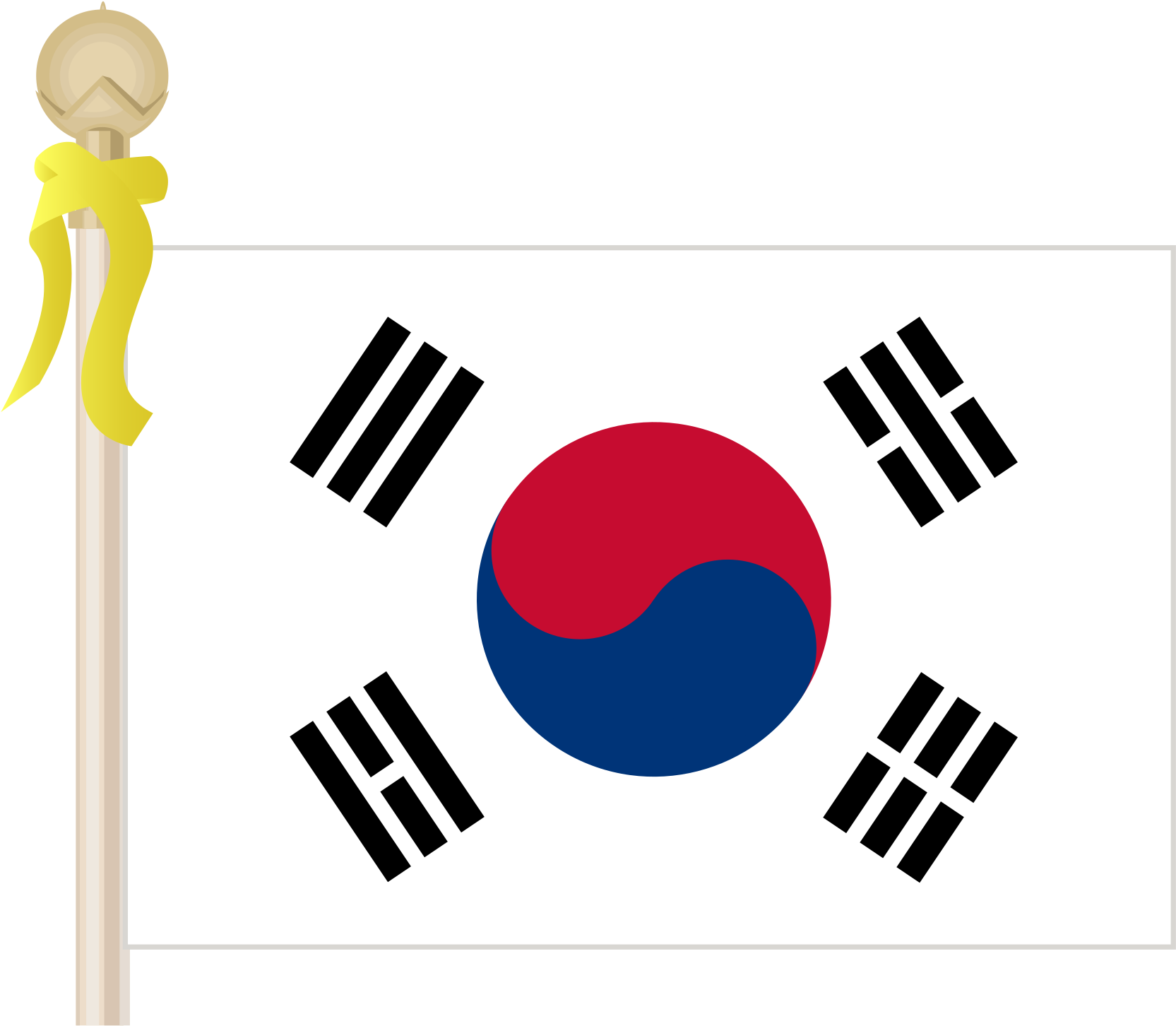 South Korean Flag Illustration