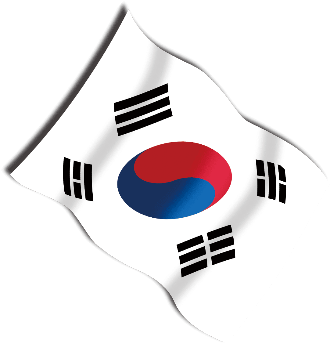 South Korean Flag Waving
