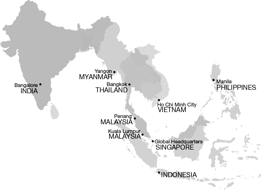 Southeast Asia Mapwith Key Cities