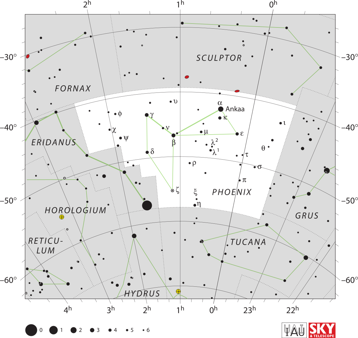 Southern Sky Constellations Map