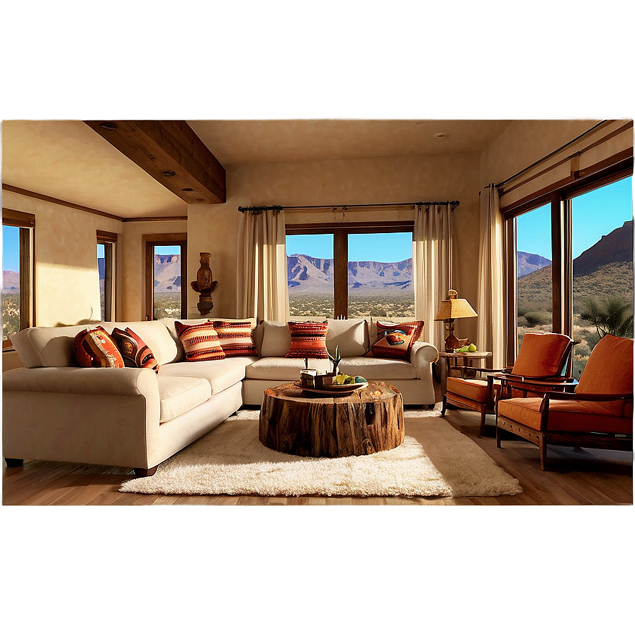 Southwestern Living Room Design Png 96