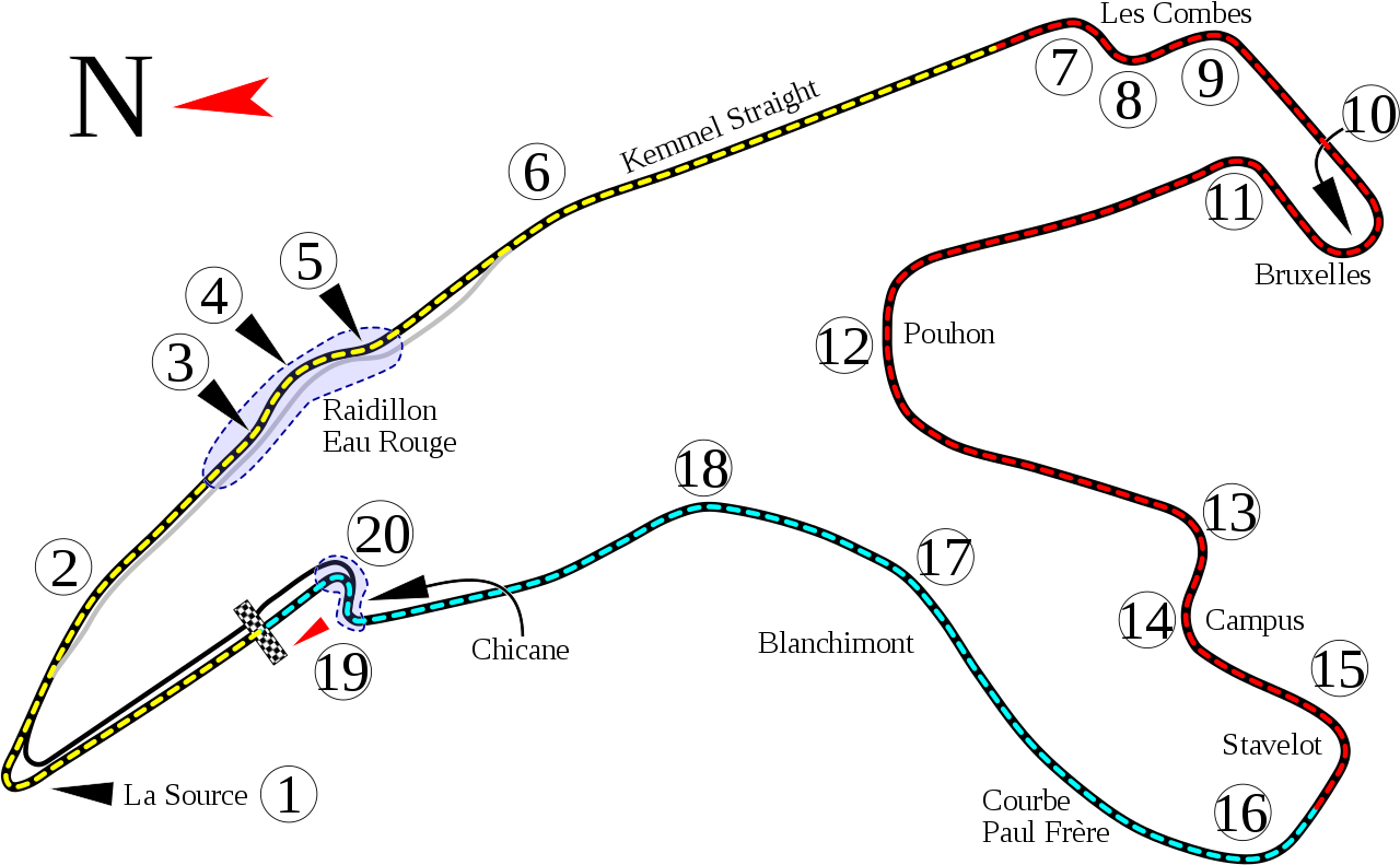 Spa Francorchamps_ Circuit_ Map