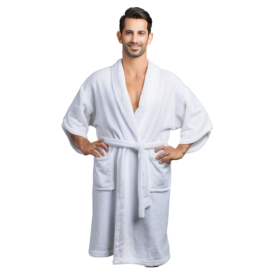 Spa Quality White Robe Png 45