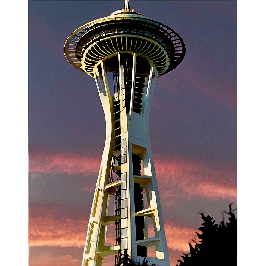 Space Needle Sunset Png 98