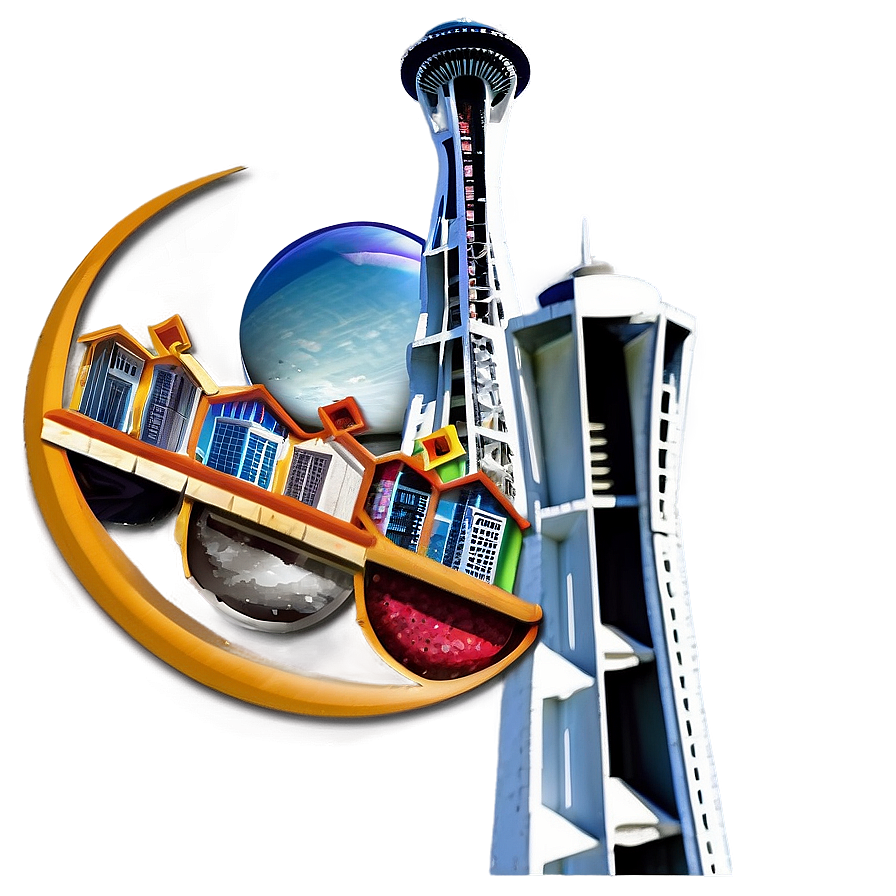 Space Needle Tower Png 88