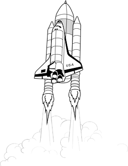 Space Shuttle Launch Illustration