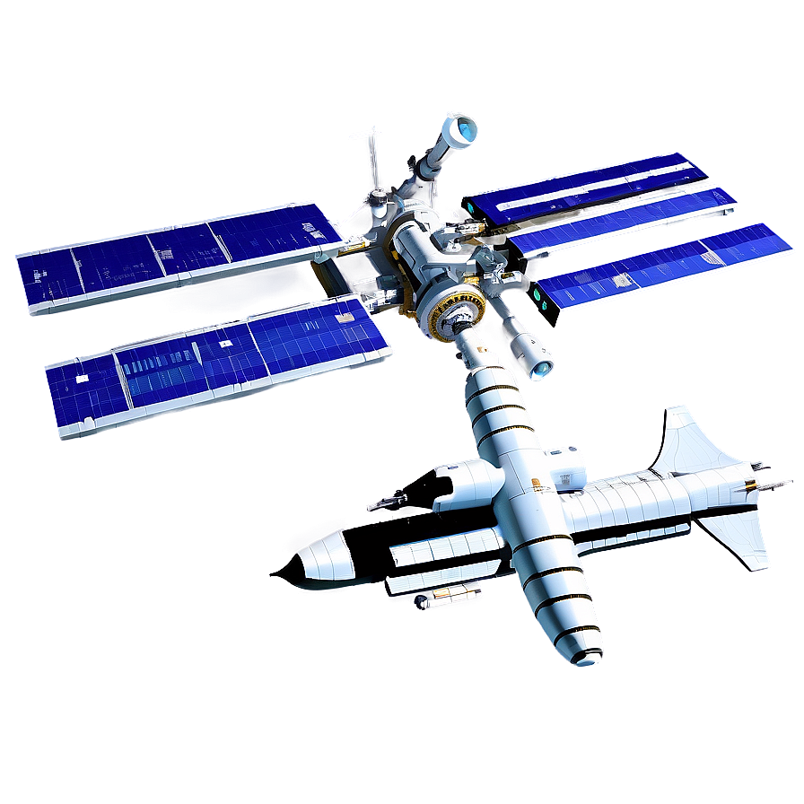 Space Station With Shuttle Png 06132024