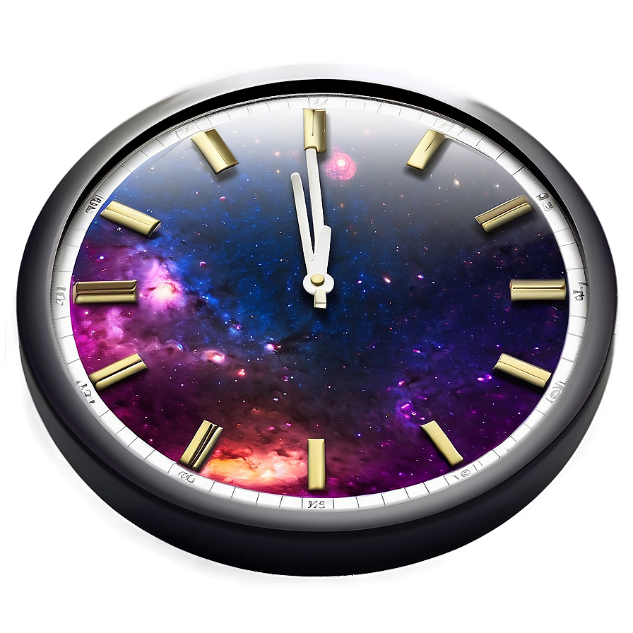 Space-themed Galaxy Clock Png 65