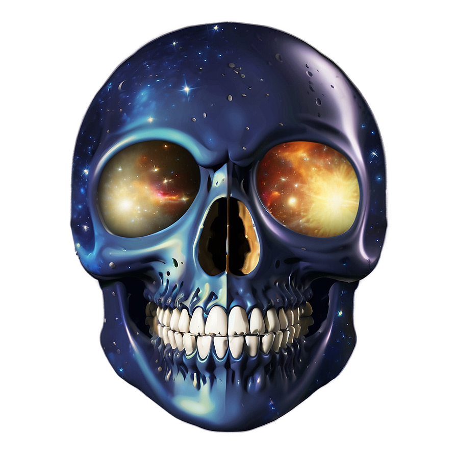 Space-themed Skull Face Png Ujq