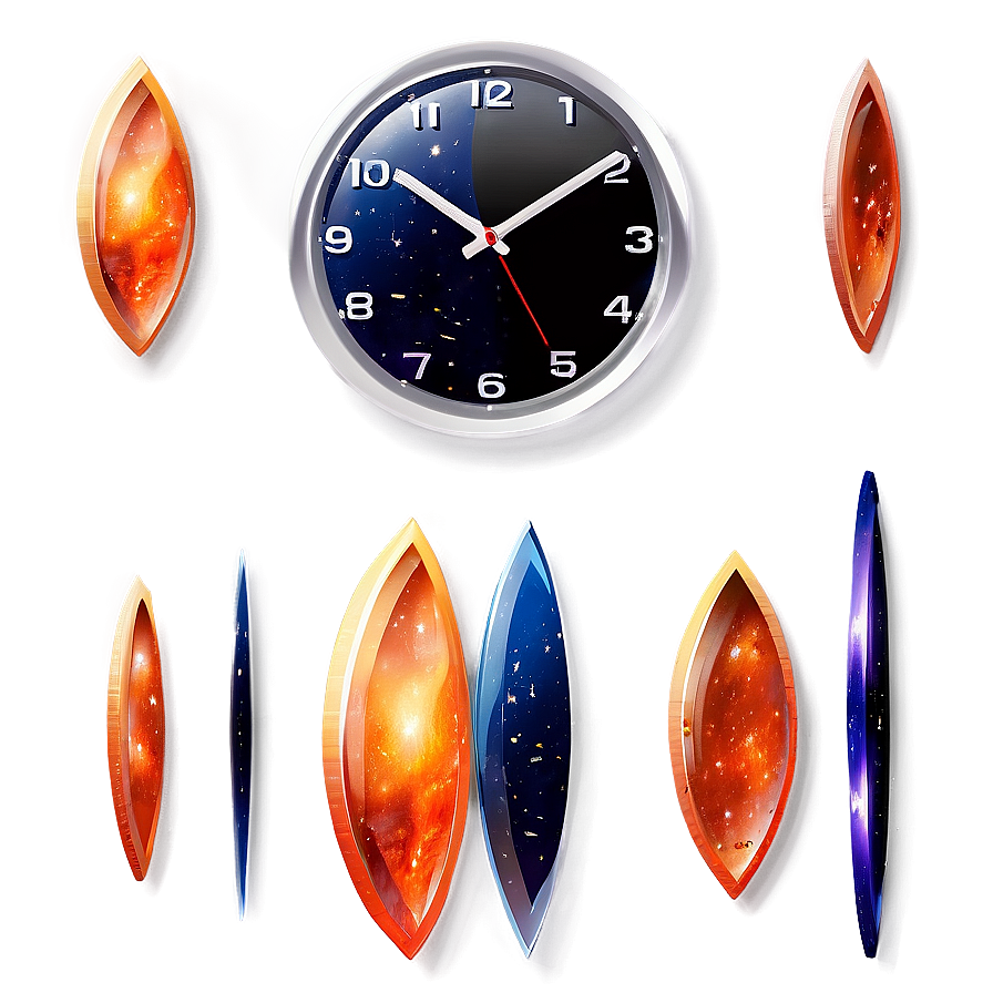 Space Themed Wall Clock Png 06262024