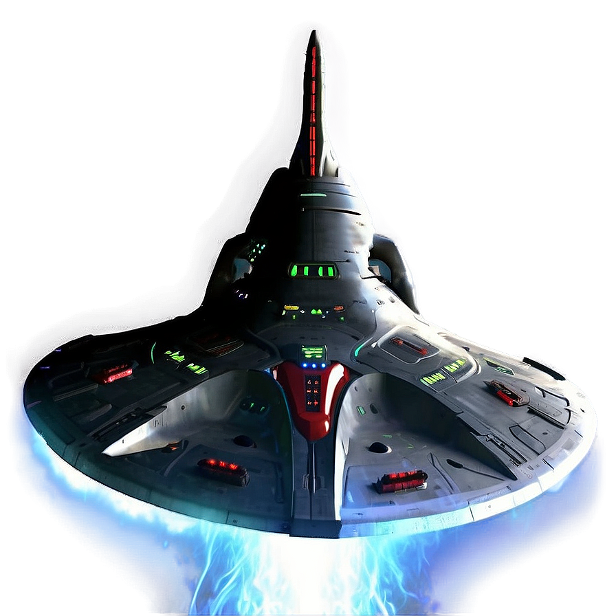 Spaceship In Cosmic Storm Png Djr6