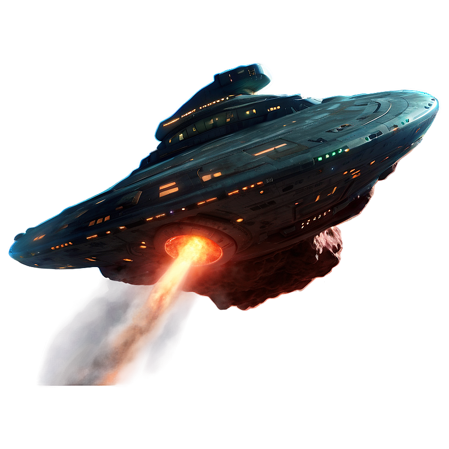 Spaceship In Nebula Cloud Png 73