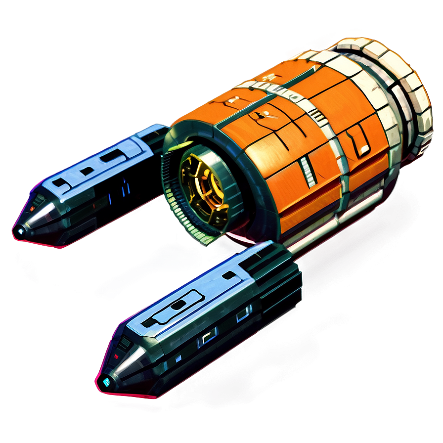 Spaceship With Cargo Module Png Jne76