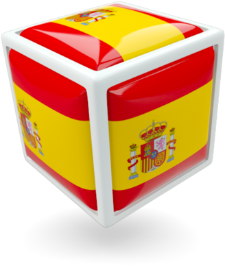 Spain Flag Cube3 D Render