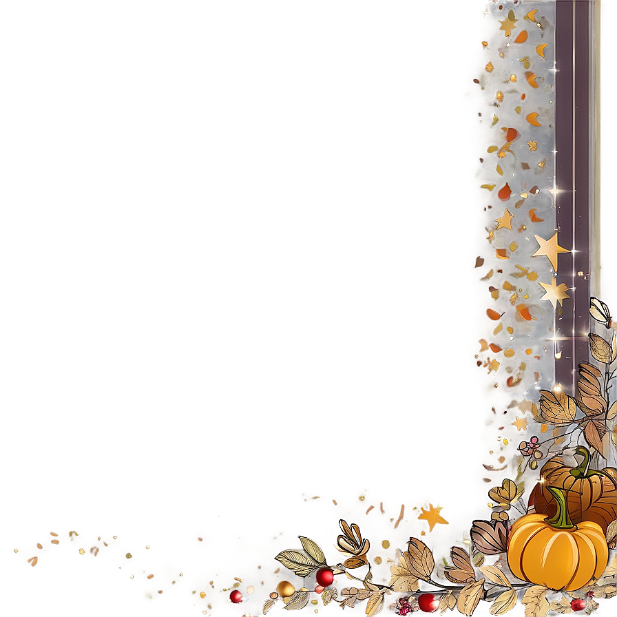 Sparkle And Shine Thanksgiving Border Png 06202024