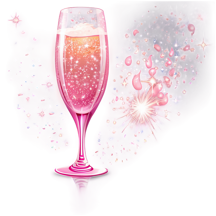 Sparkle Pink Champagne Festivity Png 78