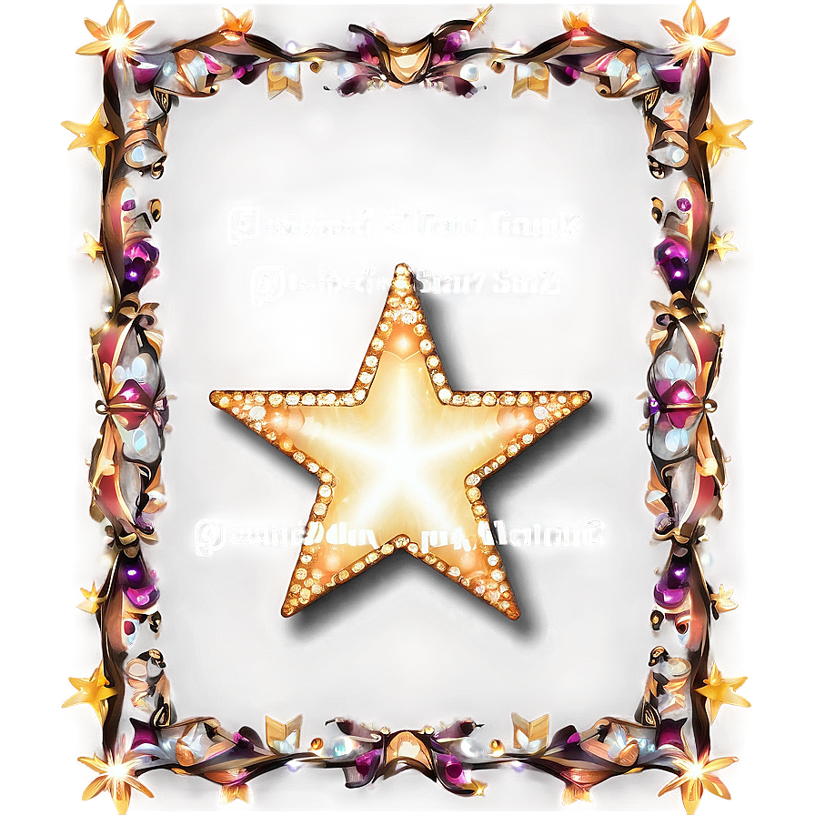 Sparkle Star Frame Png 28