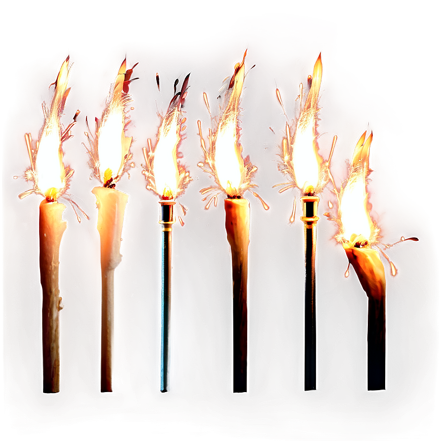 Sparklers Glowing Flames Png Jvq