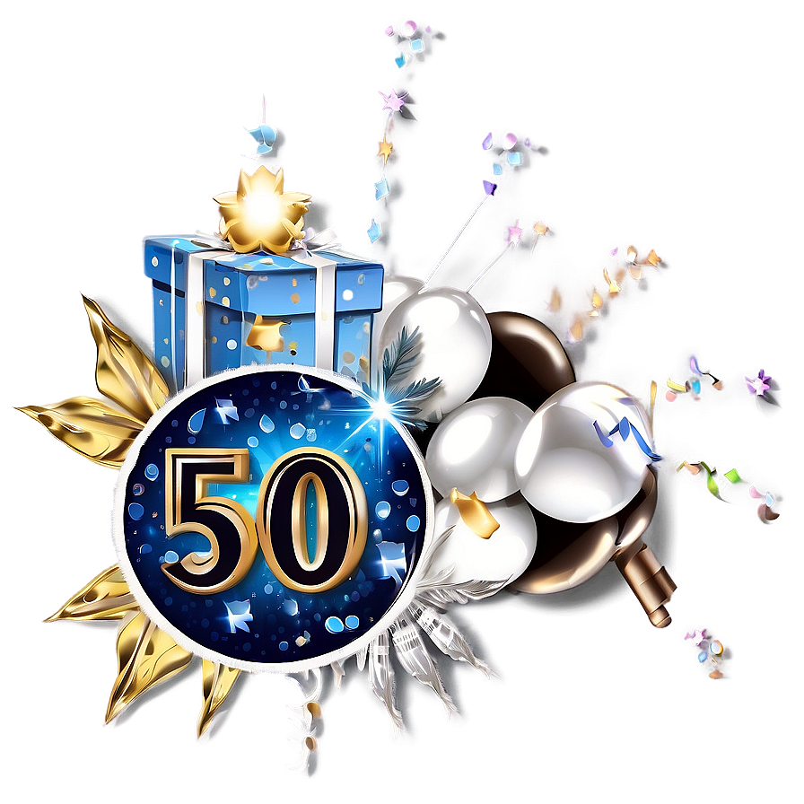 Sparkling 50th Birthday Festivities Png 06272024