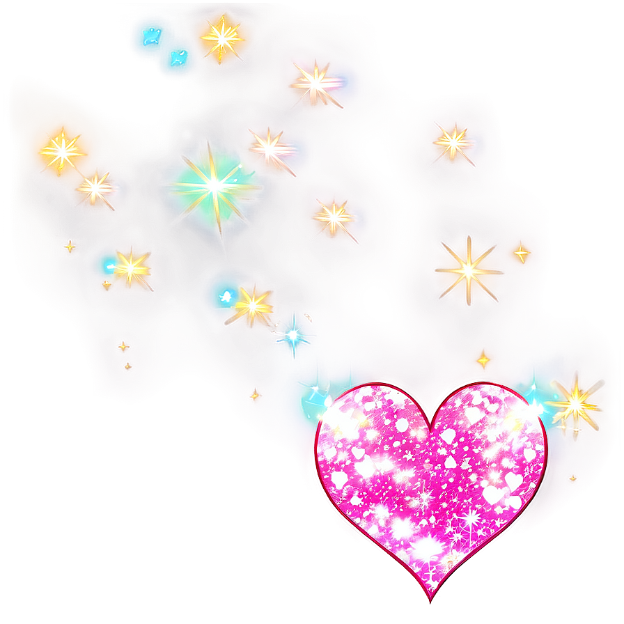 Sparkling Anime Heart Png 80