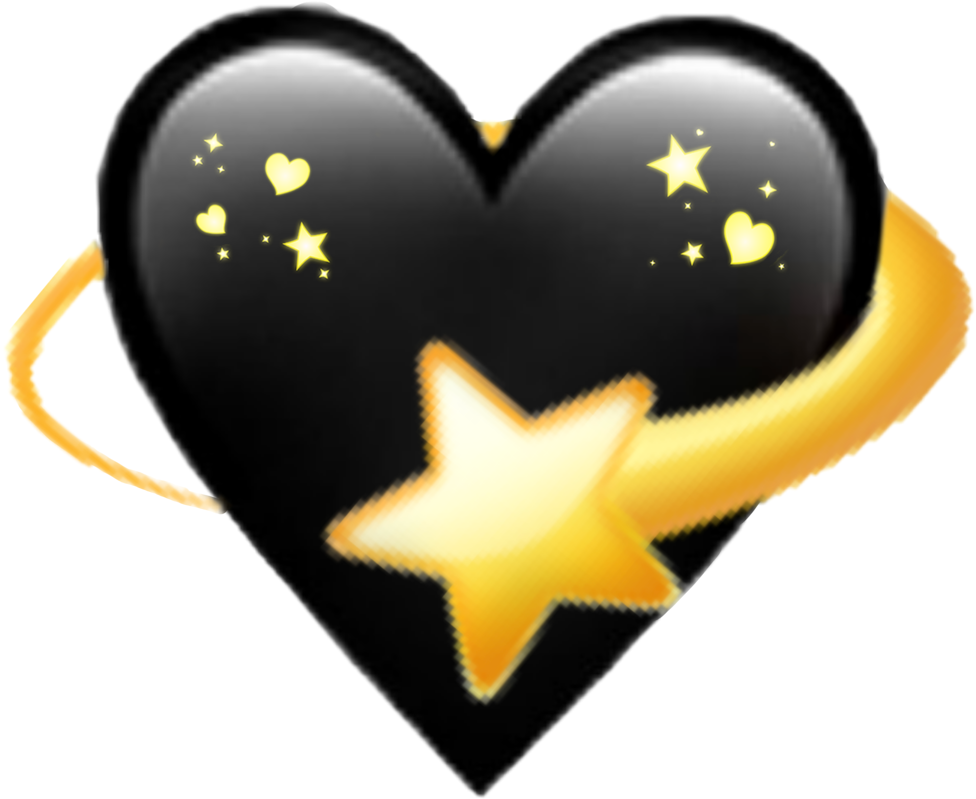 Sparkling Black Heart Emoji