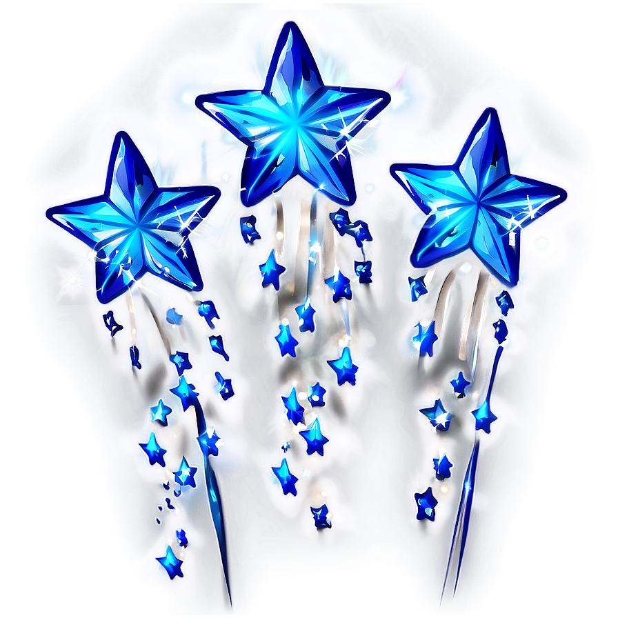 Sparkling Blue Stars Png Xkk71