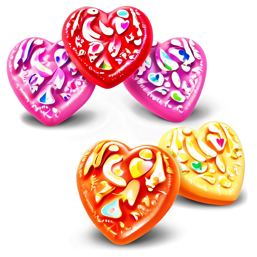 Sparkling Candy Hearts Png Qkj97