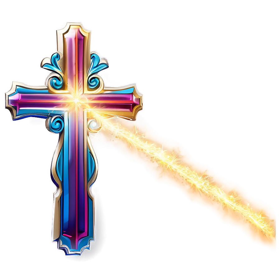 Sparkling Catholic Cross Fact Png Upr34