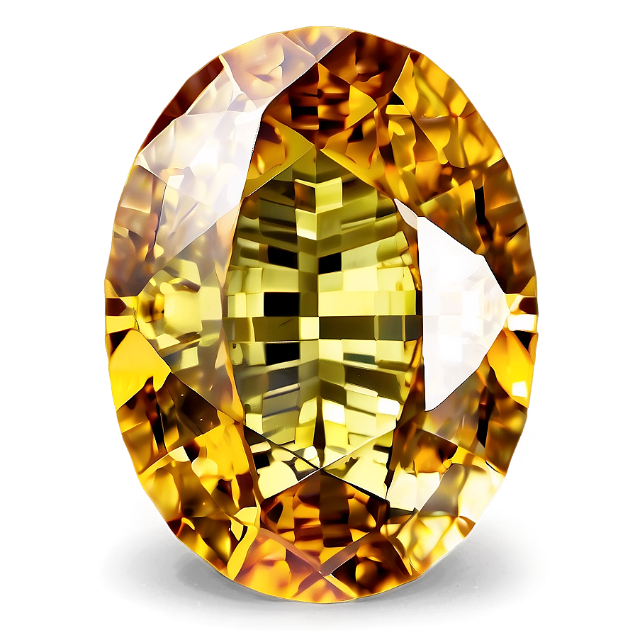 Sparkling Citrine Gem Png 75