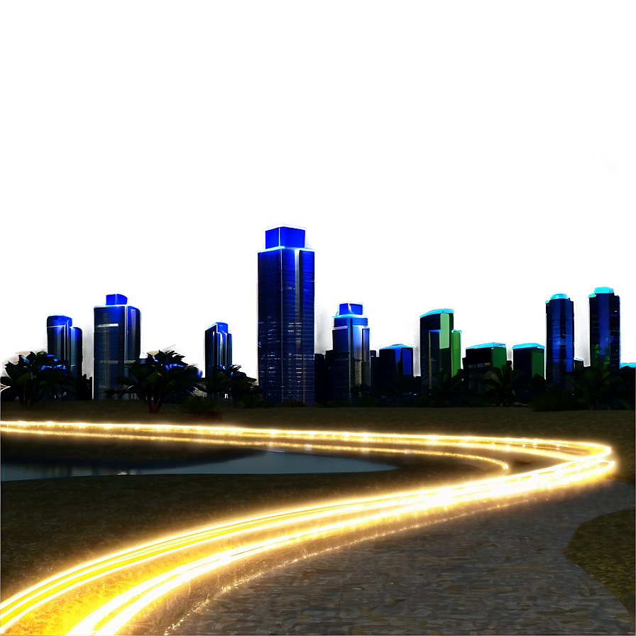 Sparkling City Lights Path Png 06202024