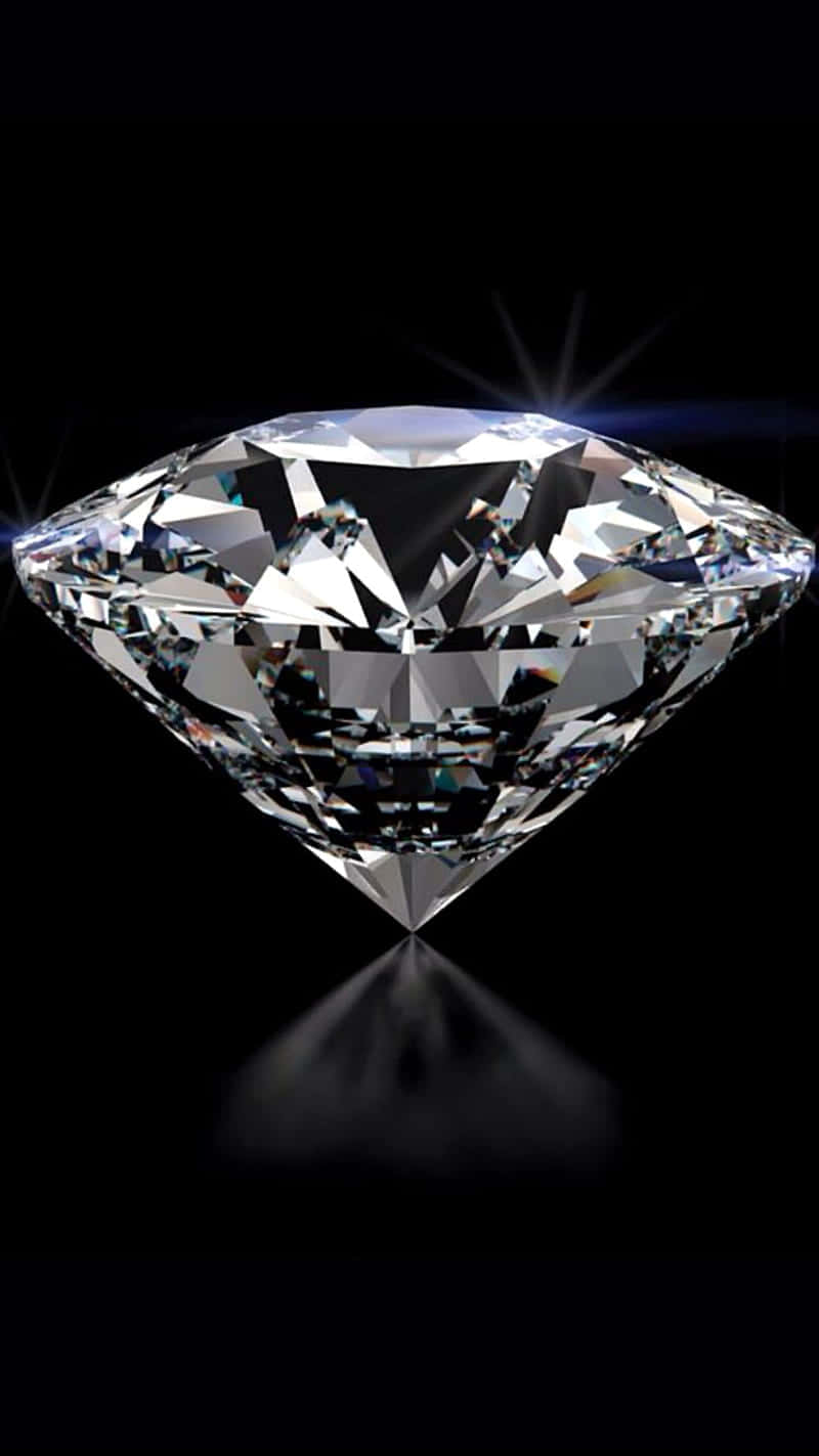 Sparkling Diamond Black Background