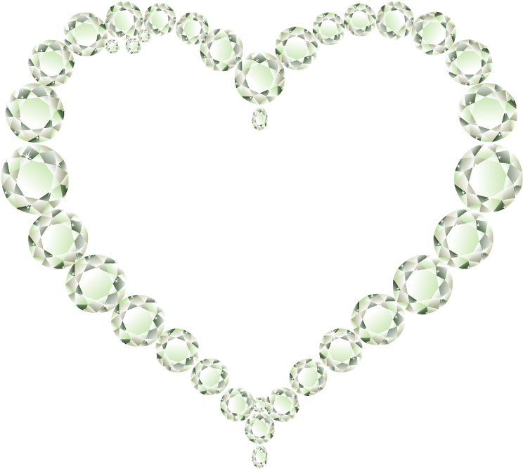 Sparkling Diamond Heart Frame