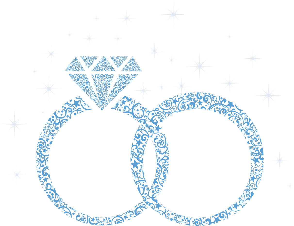 Sparkling Diamond Wedding Rings Clipart