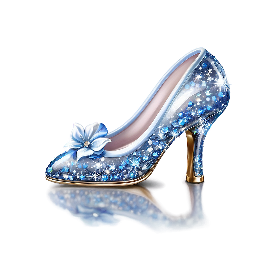 Sparkling Glass Slipper High Resolution Png 06132024