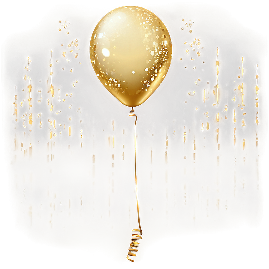 Sparkling Gold Balloon Png Dwa14