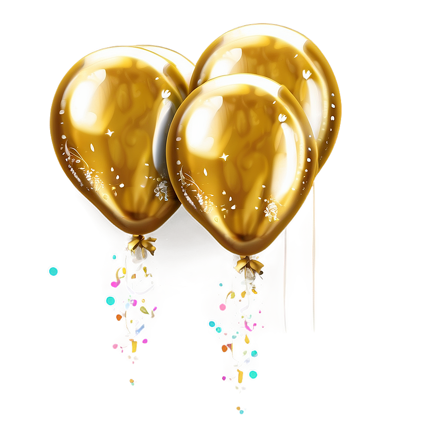 Sparkling Gold Balloon Png Syf