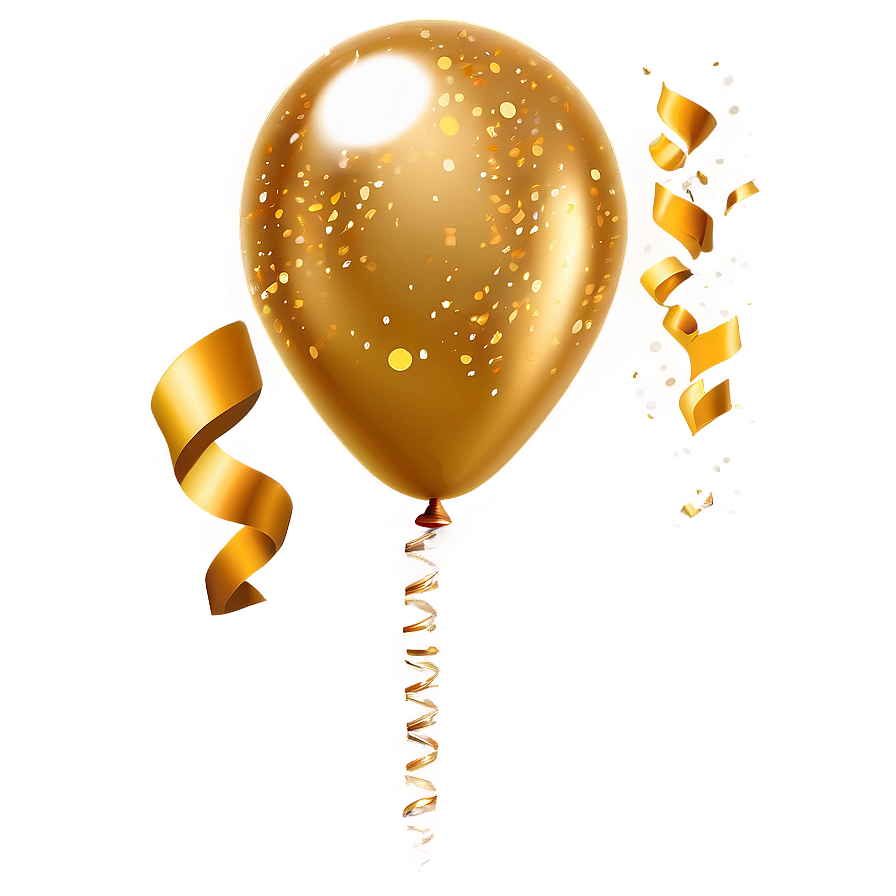 Sparkling Gold Balloons Png Hms12