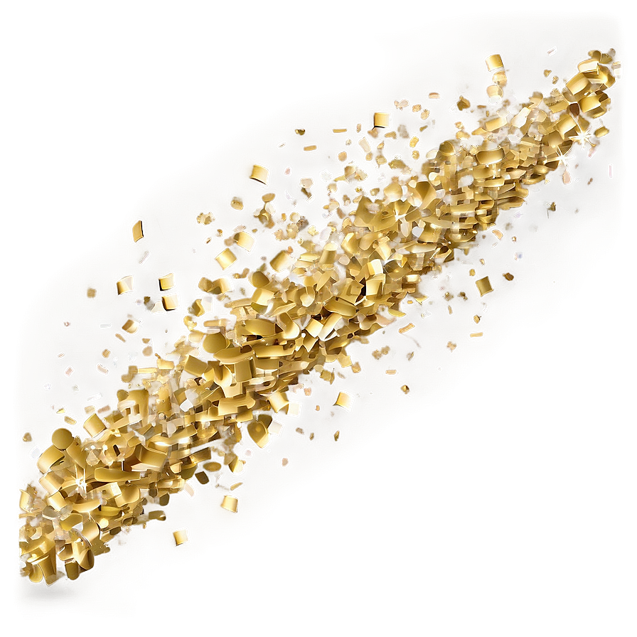 Sparkling Gold Confetti Png 12