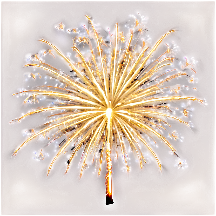 Sparkling Gold Fireworks Night Png 78