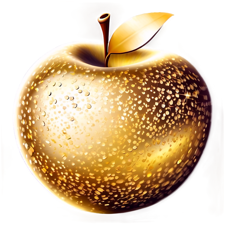 Sparkling Golden Apple Png Qqi