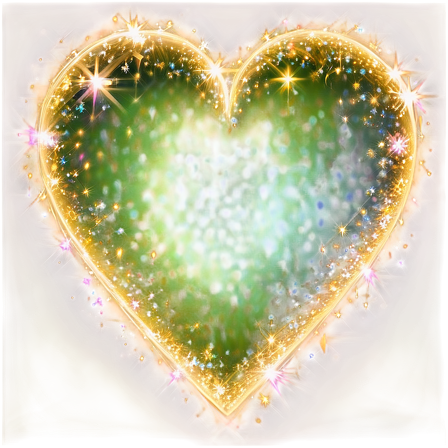 Sparkling Heart Effect Png B