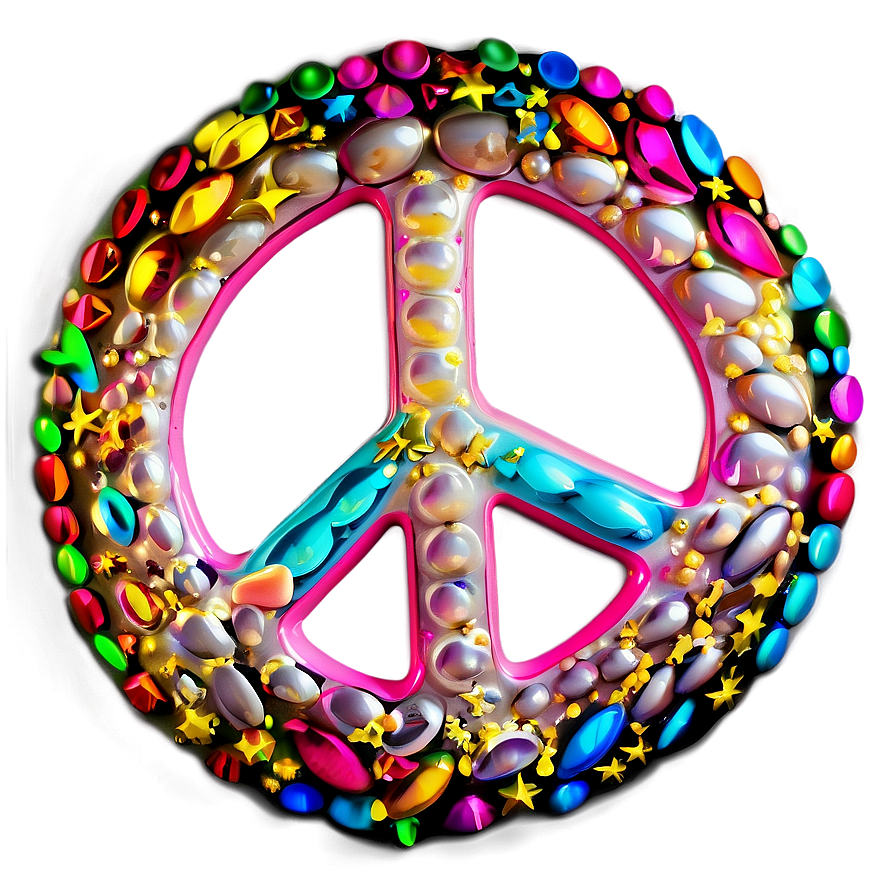 Sparkling Peace Sign Png 05252024