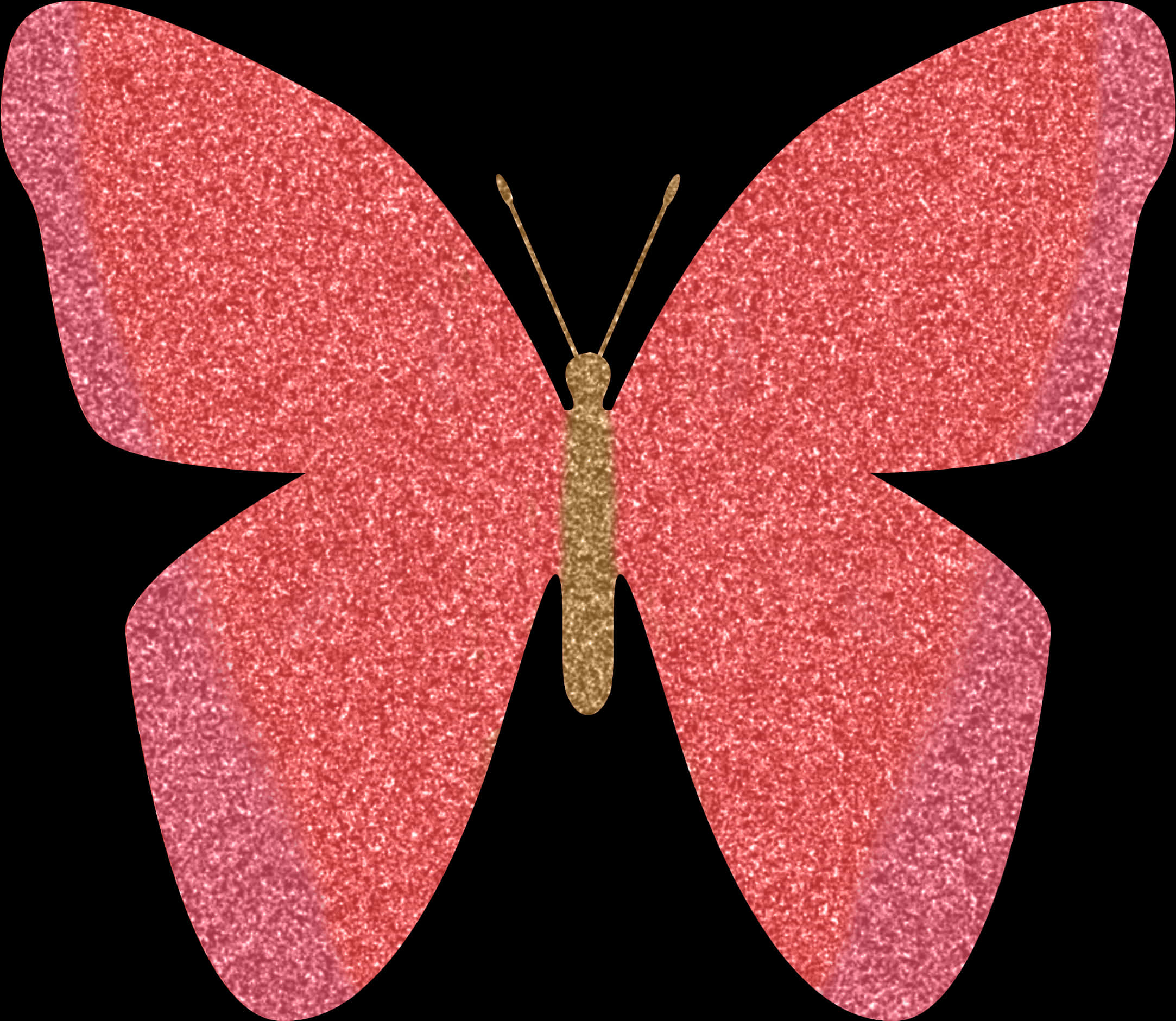 Sparkling Pink Butterfly Glitter