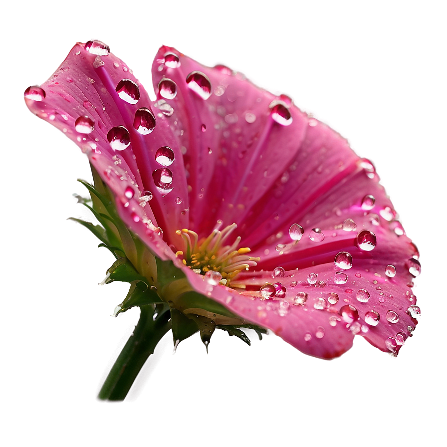 Sparkling Pink Flower Dew Png Hko