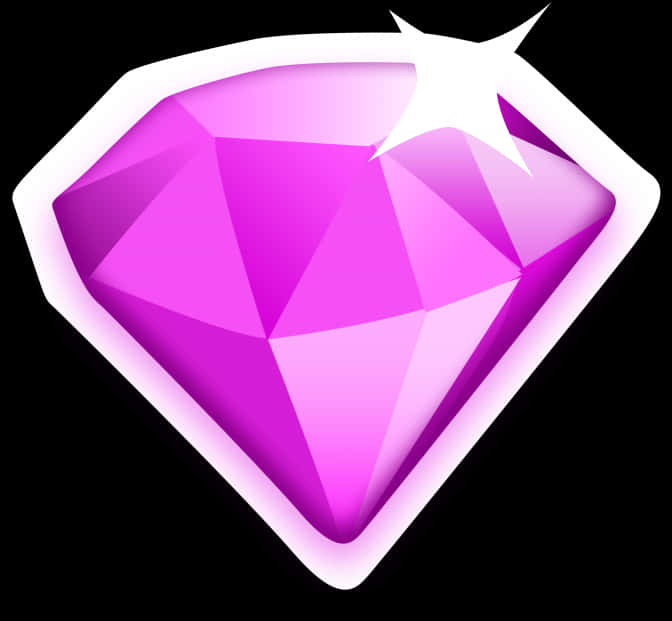 Sparkling Purple Diamond Graphic