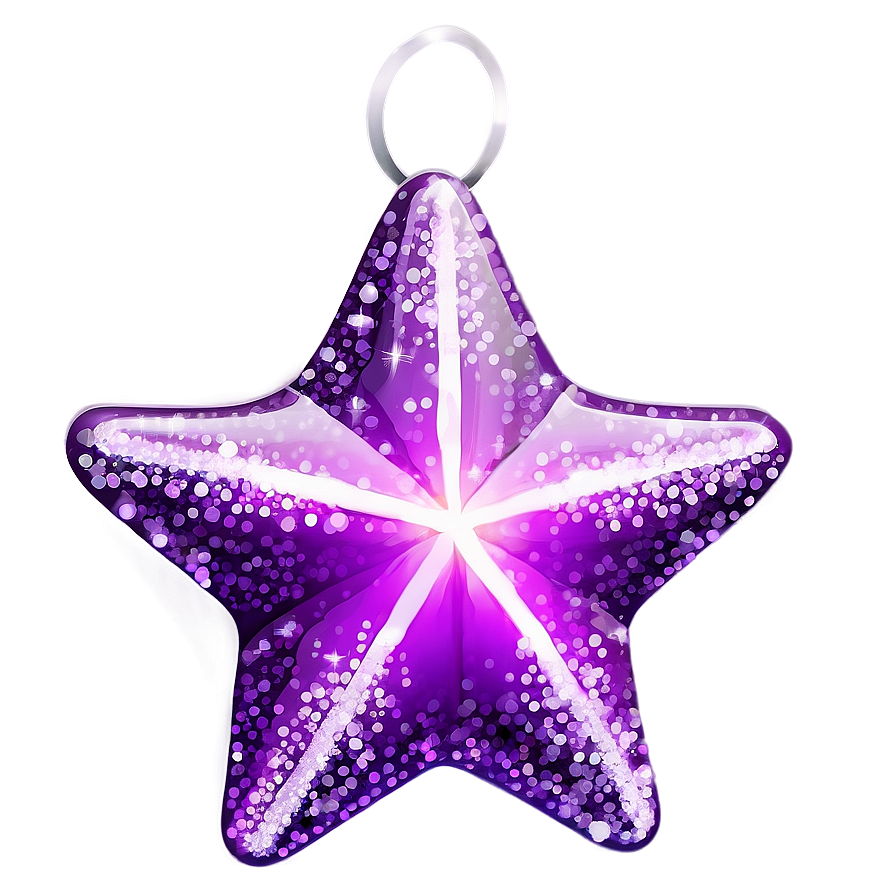 Sparkling Purple Star Art Png 88